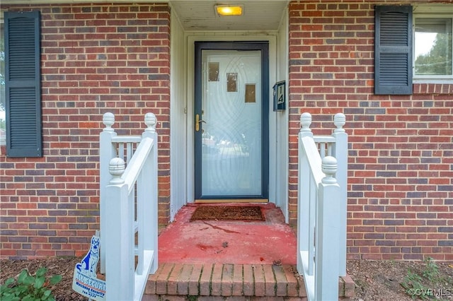 view of doorway to property