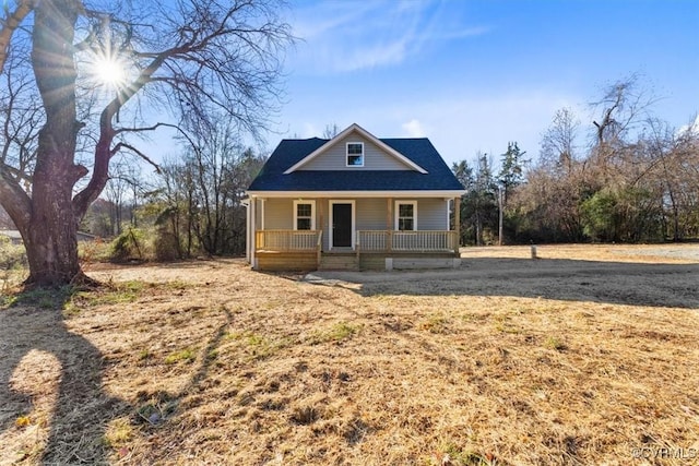 bungalow-style home with a porch