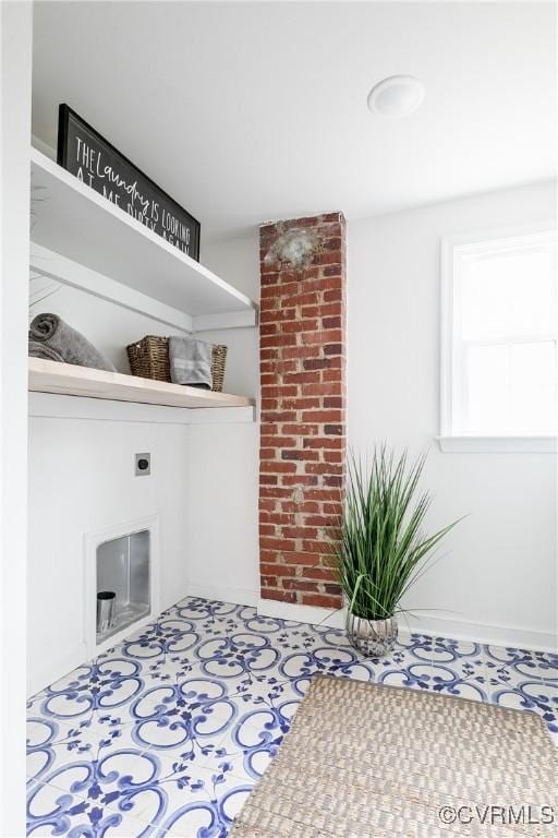 interior space featuring laundry area