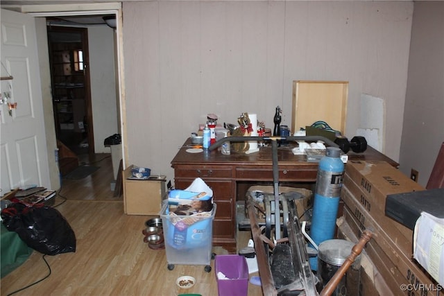 miscellaneous room featuring wood finished floors