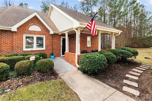 exterior space featuring covered porch