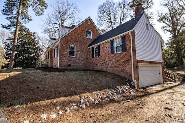 view of home's exterior featuring a garage