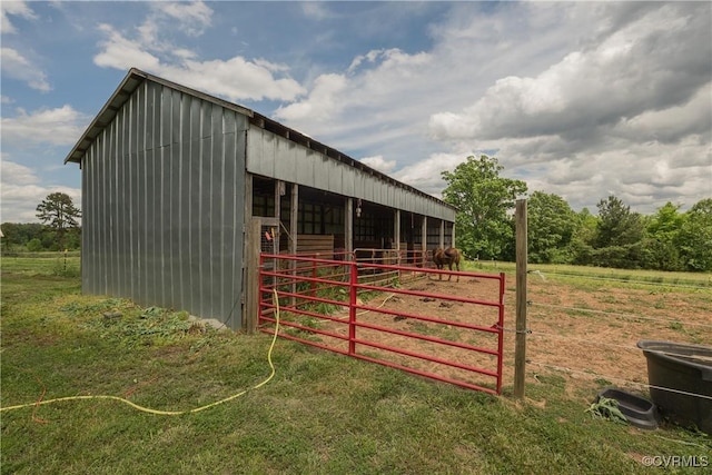 view of horse barn