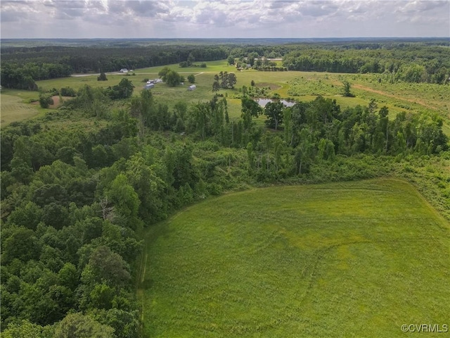 bird's eye view featuring a rural view