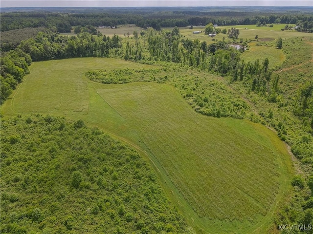 bird's eye view with a rural view