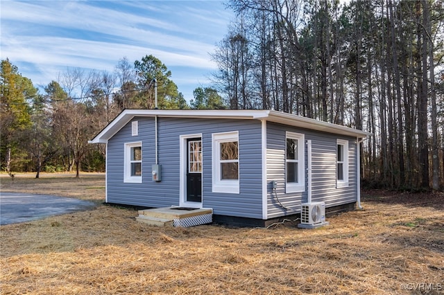 view of outdoor structure featuring ac unit