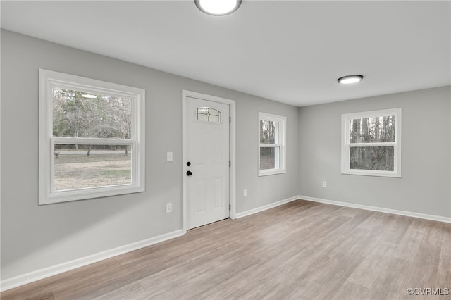 entrance foyer featuring light hardwood / wood-style flooring