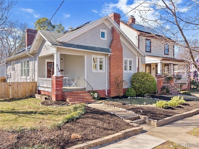 view of front of home with a porch