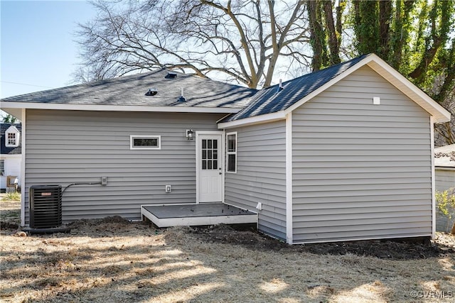 back of house with cooling unit