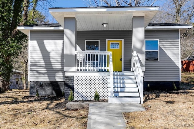 view of front of house featuring a porch