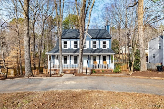 view of front of house with covered porch