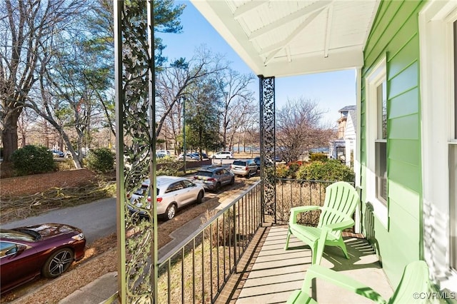 balcony with covered porch