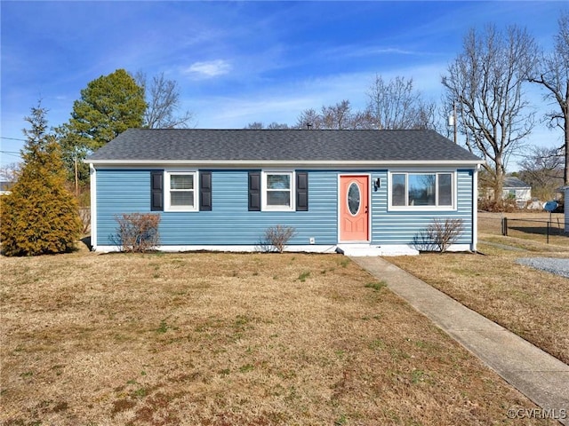 ranch-style house with a front yard