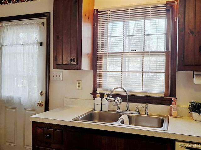 kitchen with sink and a wealth of natural light