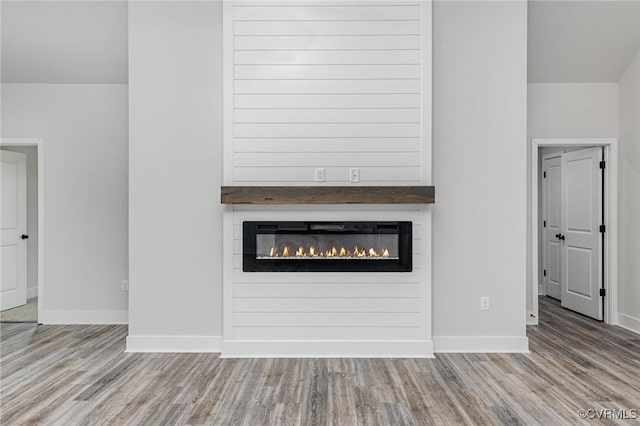 unfurnished living room featuring light hardwood / wood-style flooring