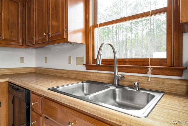 kitchen featuring dishwasher and sink