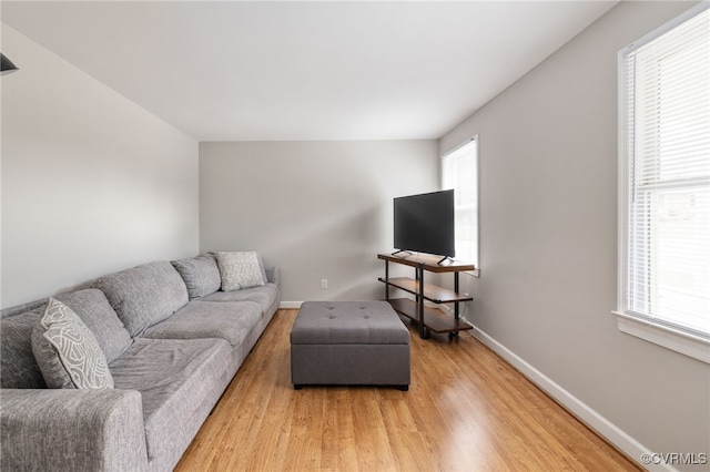 living room featuring hardwood / wood-style floors