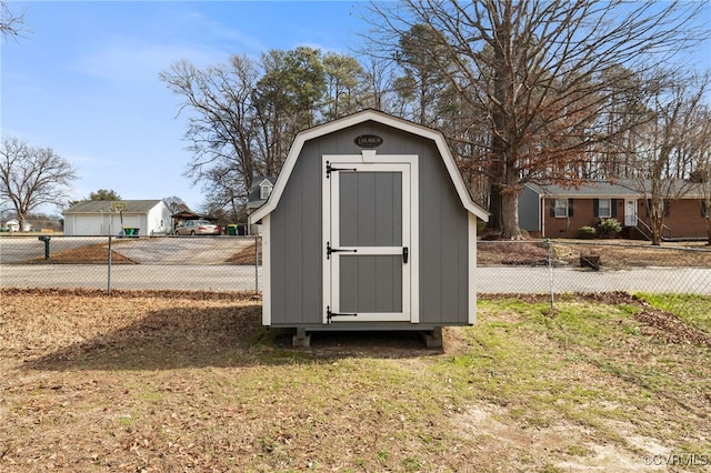 view of outdoor structure with a yard