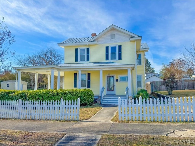 view of front of house featuring a porch