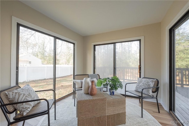 view of sunroom / solarium