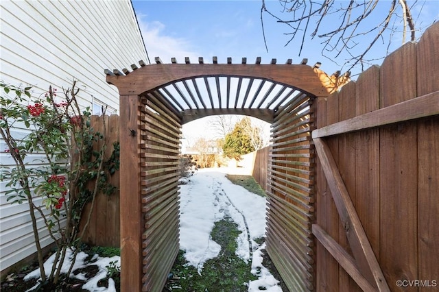 exterior space with fence