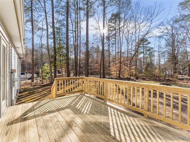 view of wooden deck