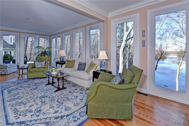 sunroom / solarium with visible vents