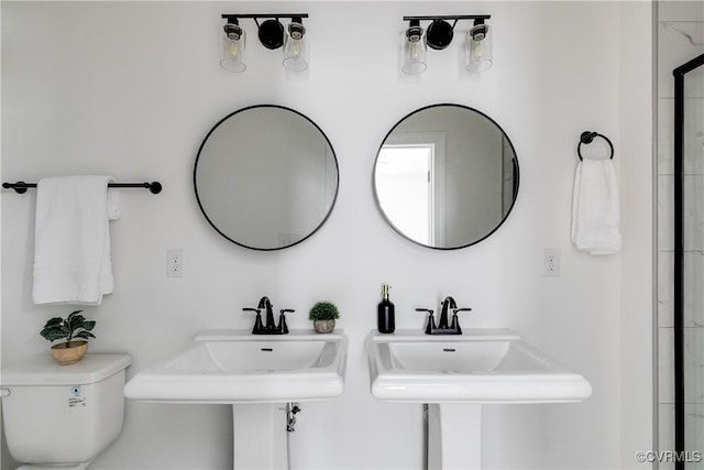 full bath featuring a sink and toilet