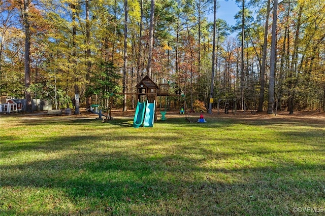 view of yard with playground community