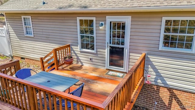 view of wooden terrace