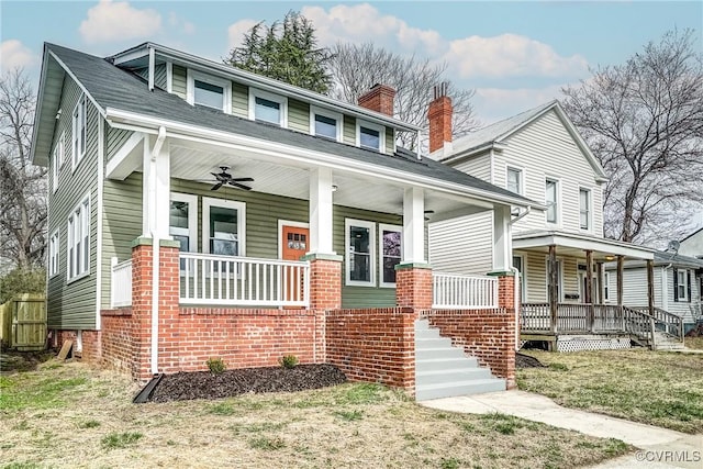 view of front of house with a porch