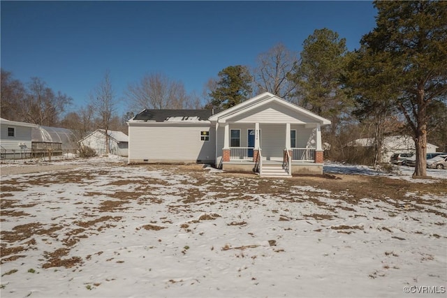 view of front of house with a porch