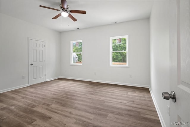 9214 River Rd, Chesterfield, VA 23803 - spare room with wood finished floors and ceiling fan