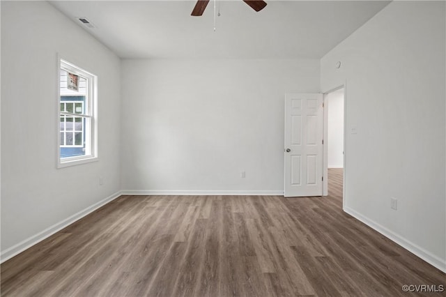 9214 River Rd, Chesterfield, VA 23803 - empty room featuring ceiling fan and wood finished floors