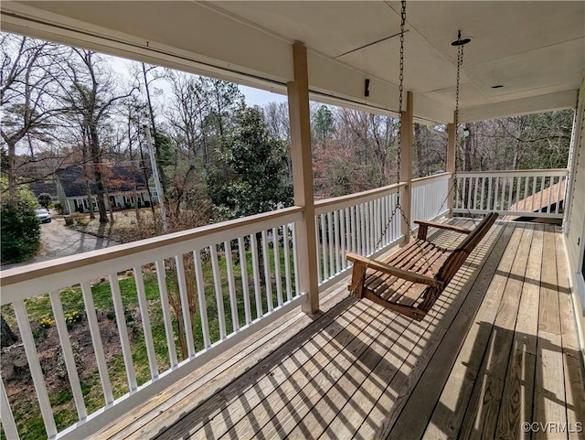 view of wooden terrace