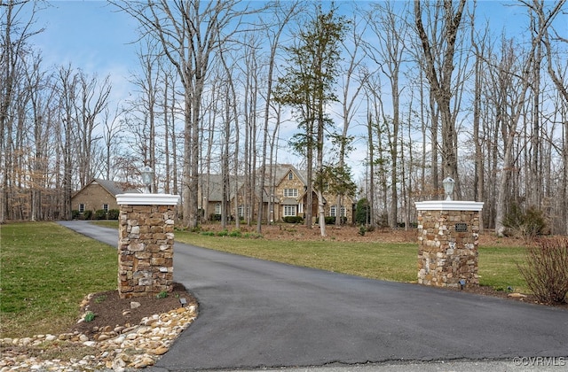 view of road with driveway