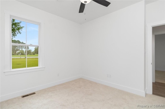 100 Bowsprit Ln, Wicomico Church, VA 22473 - carpeted spare room featuring baseboards and a ceiling fan