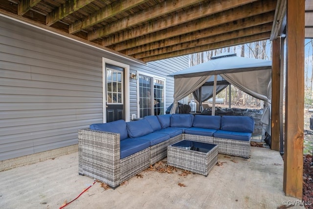 view of patio / terrace with an outdoor hangout area