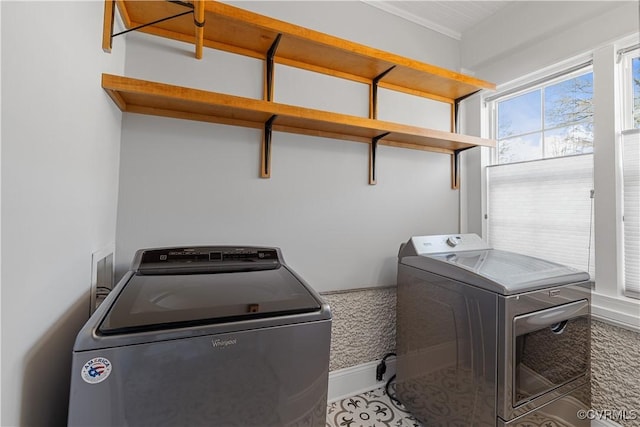 laundry room featuring laundry area and washer and dryer