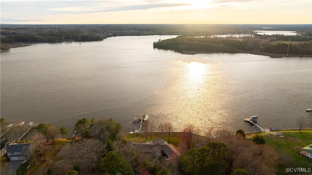 722 Point Anne Dr, Hartfield, VA 23071 - drone / aerial view of a nearby body of water