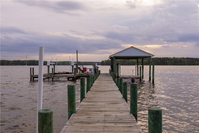 722 Point Anne Dr, Hartfield, VA 23071 - dock area featuring boat lift and a water view