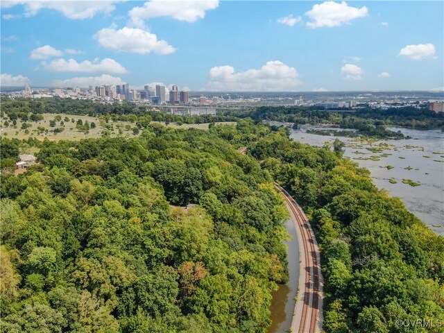 drone / aerial view featuring a view of city