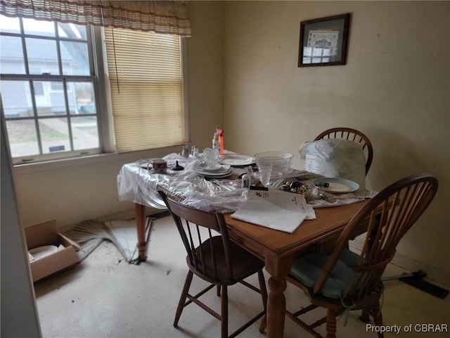 view of dining area