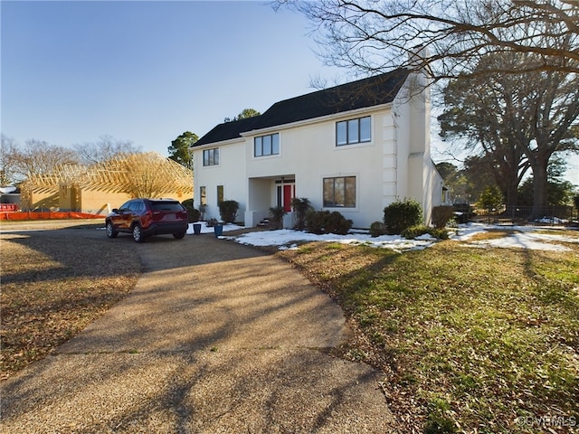 view of front of home with stucco siding