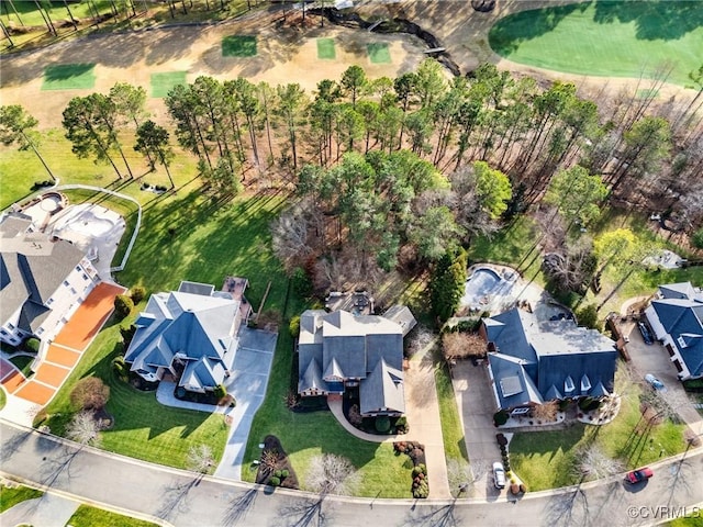 drone / aerial view with a residential view