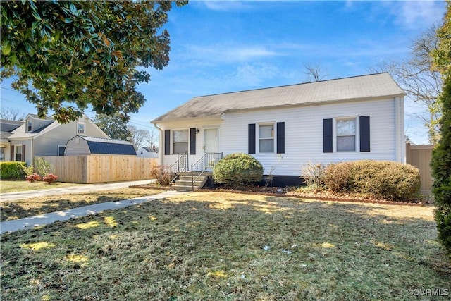 view of front of property with fence