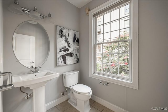 114 Cedar Works Row, Henrico, VA 23231 - half bath featuring baseboards, toilet, tile patterned floors, and a healthy amount of sunlight
