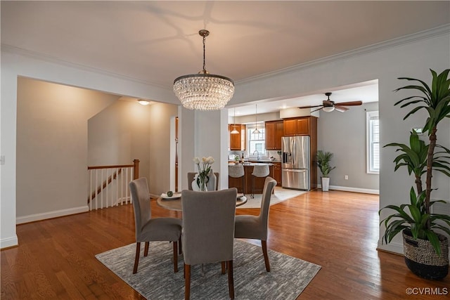 114 Cedar Works Row, Henrico, VA 23231 - dining area featuring baseboards, ornamental molding, and wood finished floors