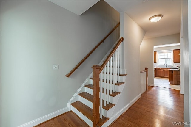 114 Cedar Works Row, Henrico, VA 23231 - stairway featuring baseboards and wood finished floors