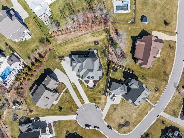 bird's eye view featuring a residential view